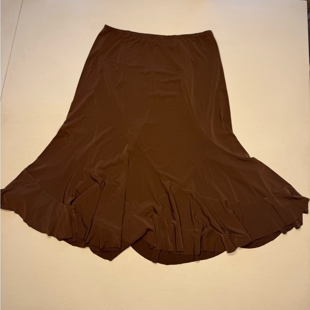 Cato Chocolate Brown A-Line Skirt